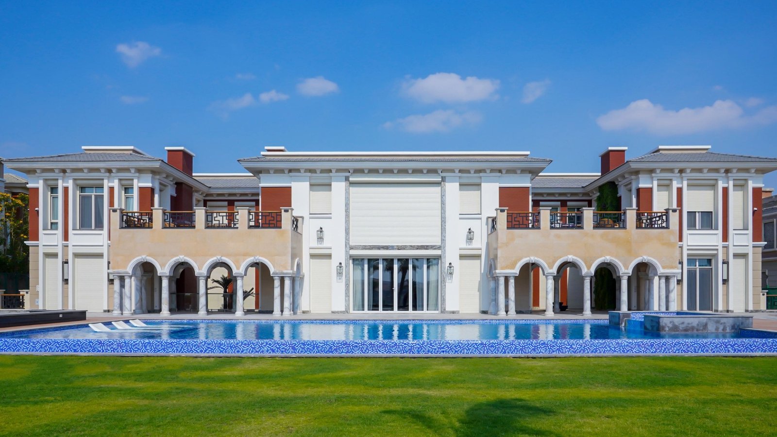 Stunning view from a luxury penthouse balcony