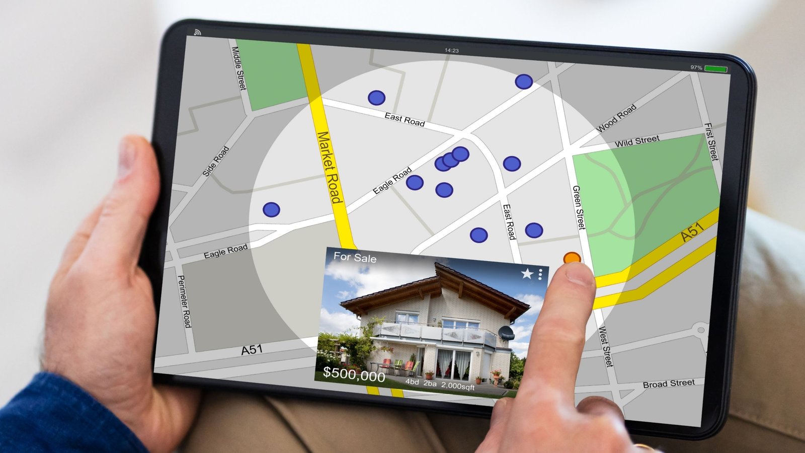 Elegant modern property exterior at dusk